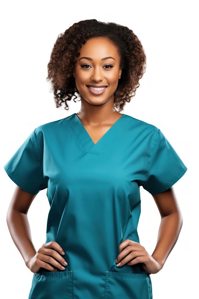 Black female doctor portrait sleeve adult. AI generated Image by rawpixel.