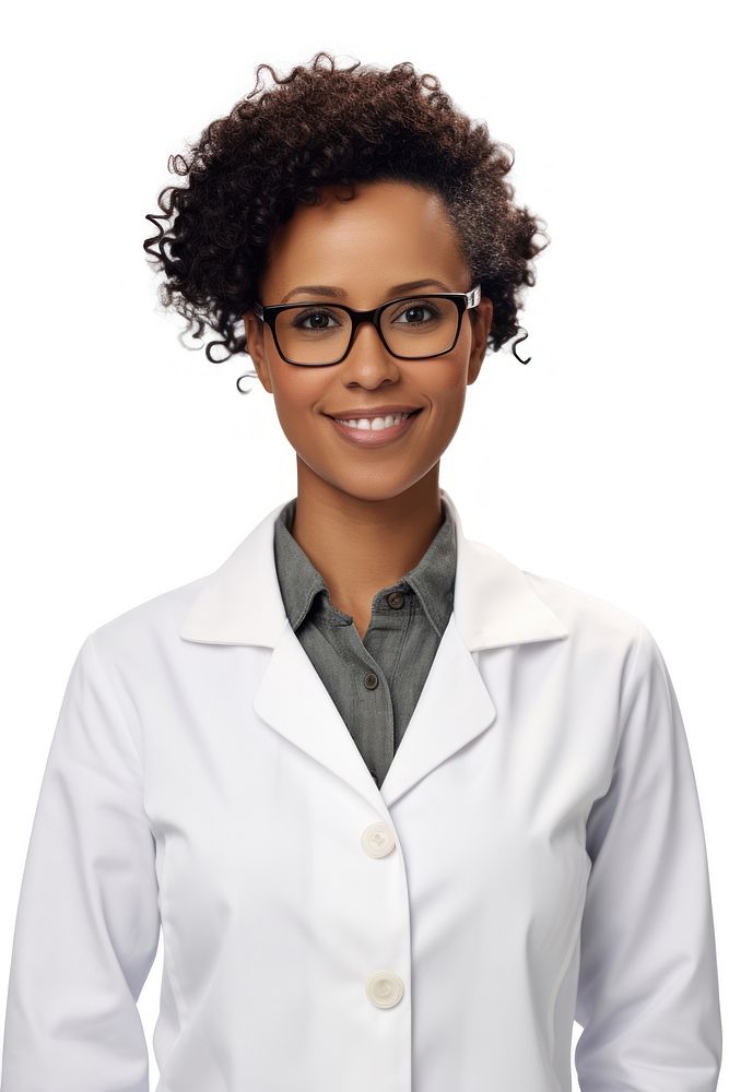 Black female scientist portrait adult coat. AI generated Image by rawpixel.