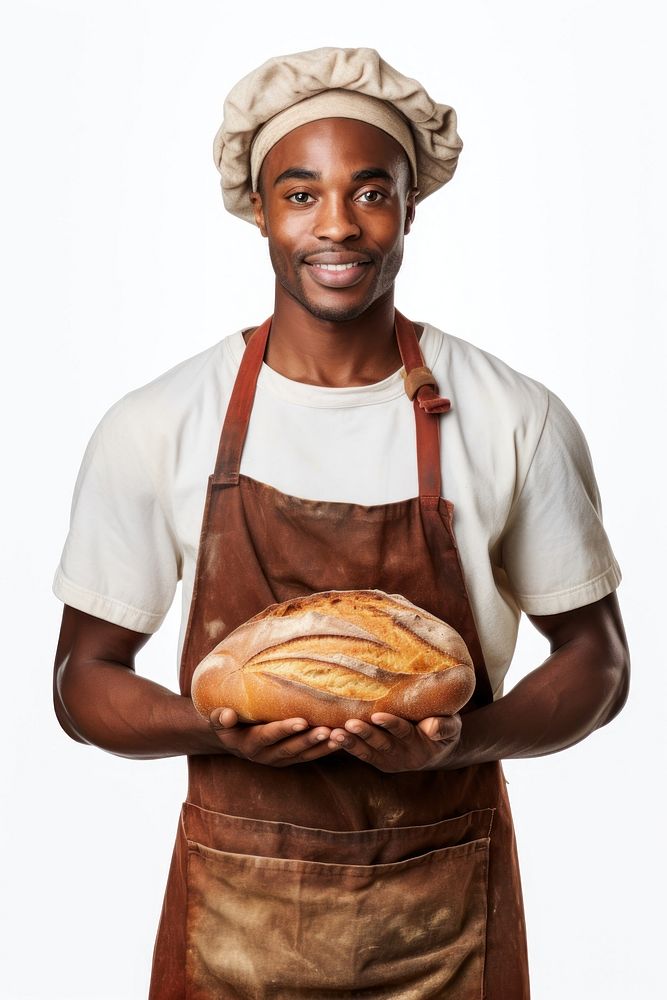Male baker bread portrait holding. AI generated Image by rawpixel.