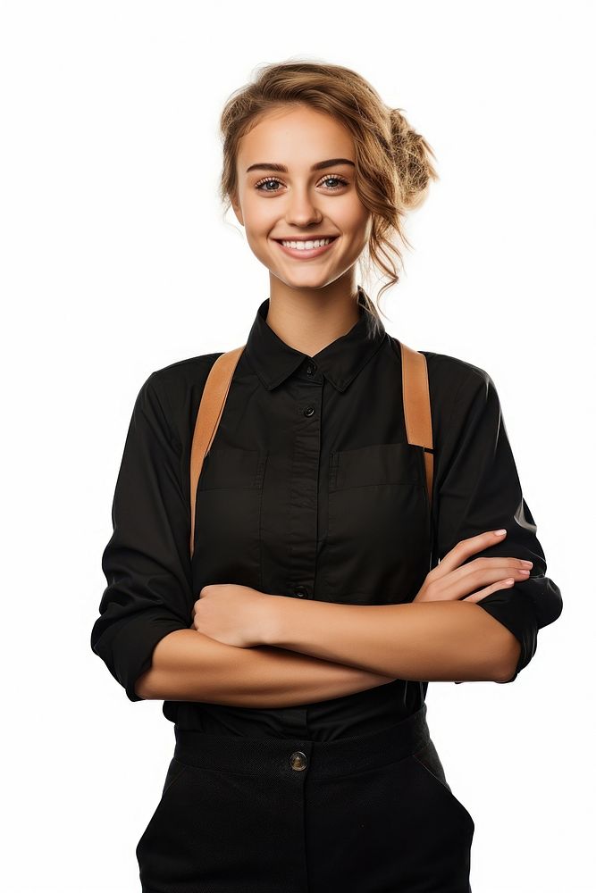 Female bartender portrait blouse adult. AI generated Image by rawpixel.