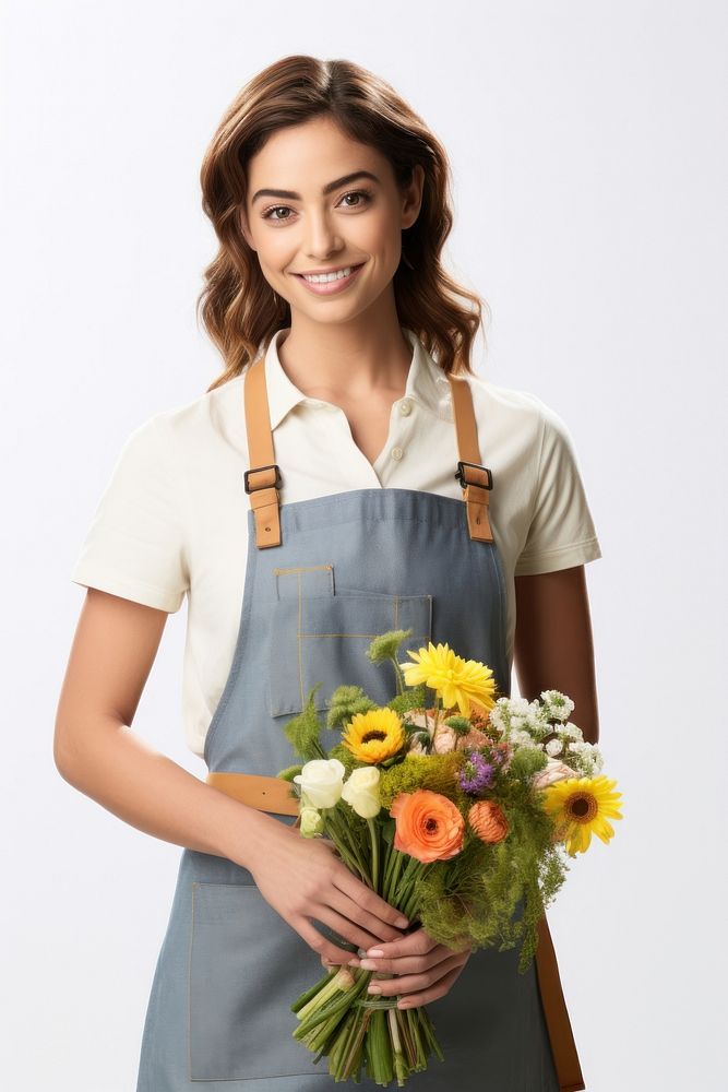 Female florist apron portrait clothing. AI generated Image by rawpixel.