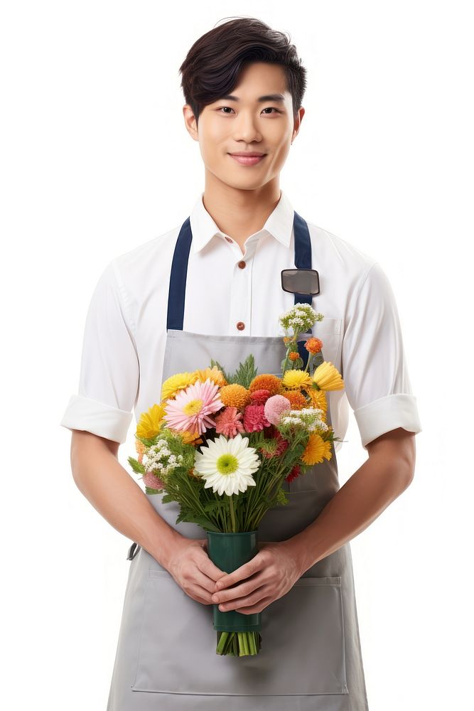 Male florist portrait flower adult. AI generated Image by rawpixel.