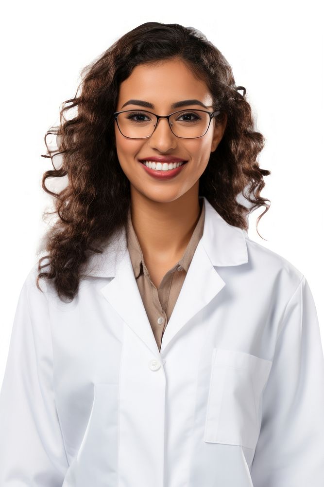 Mexican female scientist portrait glasses adult. AI generated Image by rawpixel.