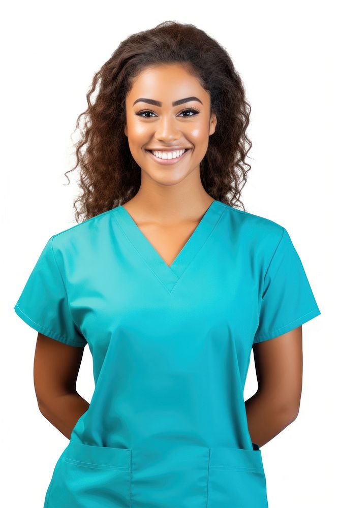 Samoan female doctor portrait scrubs adult. AI generated Image by rawpixel.