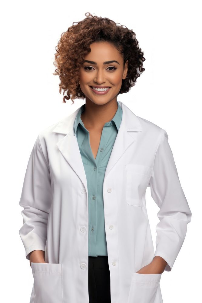 Samoan female scientist portrait adult coat. AI generated Image by rawpixel.