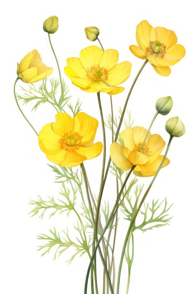 Bouquet of Buttercups daffodil flower plant. AI generated Image by rawpixel.