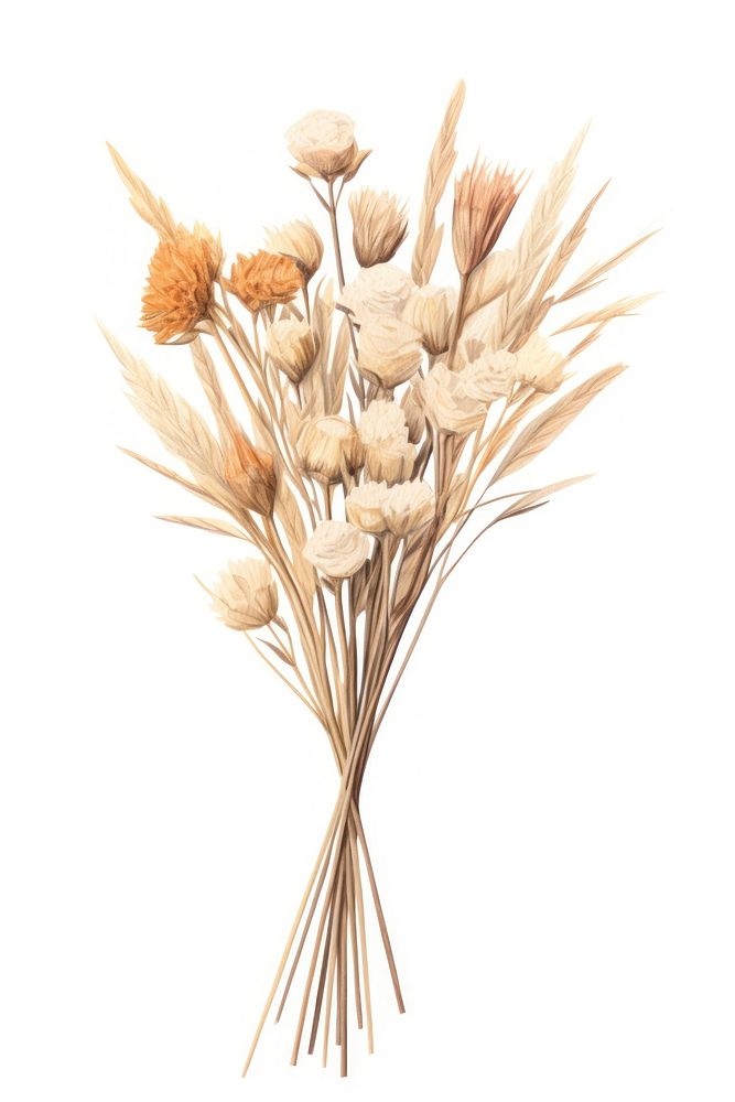 Brown dried flower bouquet plant wheat grain. AI generated Image by rawpixel.