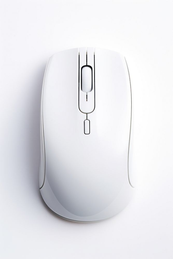 White wireless mouse white background electronics technology. AI generated Image by rawpixel.