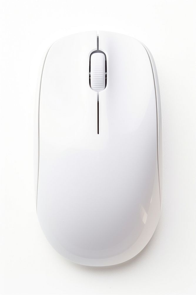 White wireless mouse white background electronics technology. AI generated Image by rawpixel.