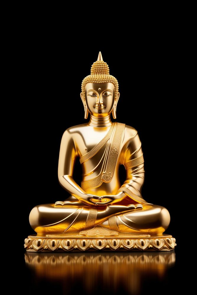 Statue buddha gold representation. AI generated Image by rawpixel.