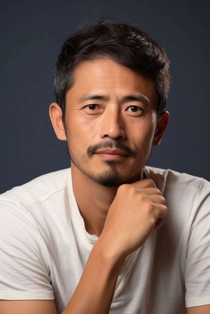 Japanese man portrait adult photo. AI generated Image by rawpixel.