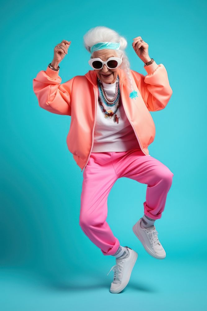 Funny grandmother portraits footwear costume fun. AI generated Image by rawpixel.