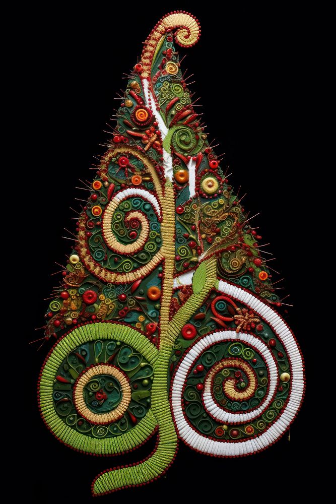 Christmas tree pattern celebration creativity. AI generated Image by rawpixel.