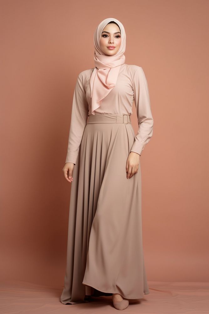 Malaysian muslim female dress headscarf standing. AI generated Image by rawpixel.