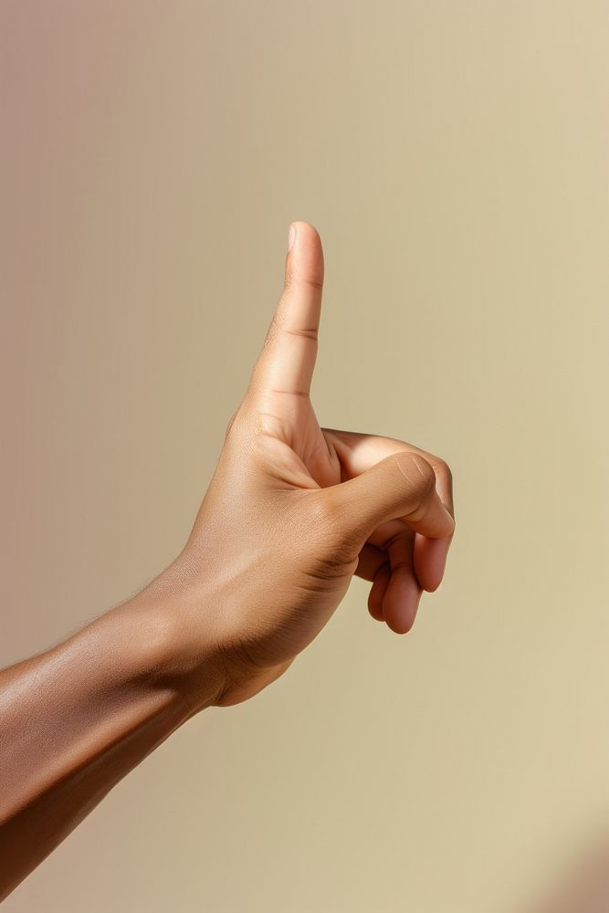 A hand show index finger adult gesturing touching. AI generated Image by rawpixel.