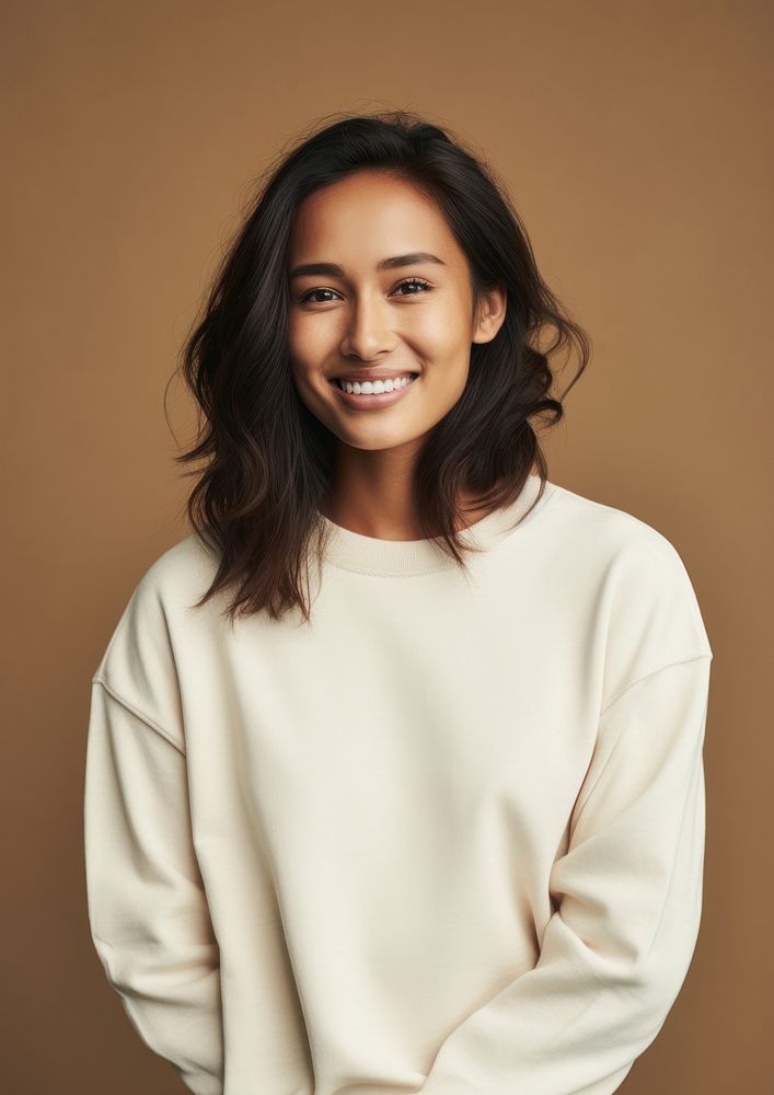Laos woman sweater smile adult. AI generated Image by rawpixel.