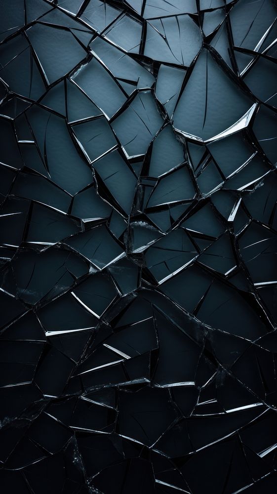 Cracked glass black destruction backgrounds. AI generated Image by rawpixel.