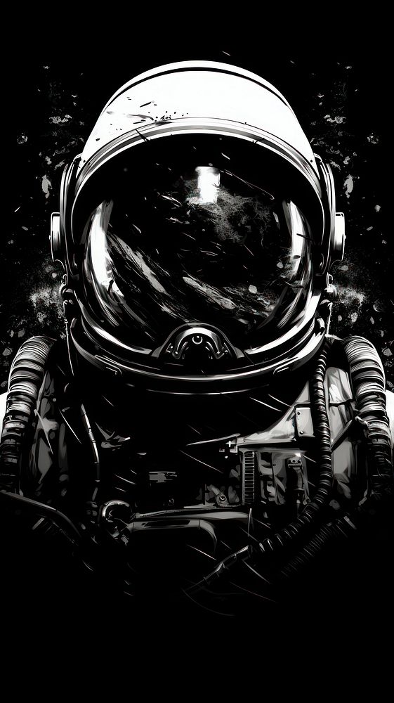 Astronaut vehicle helmet black. 