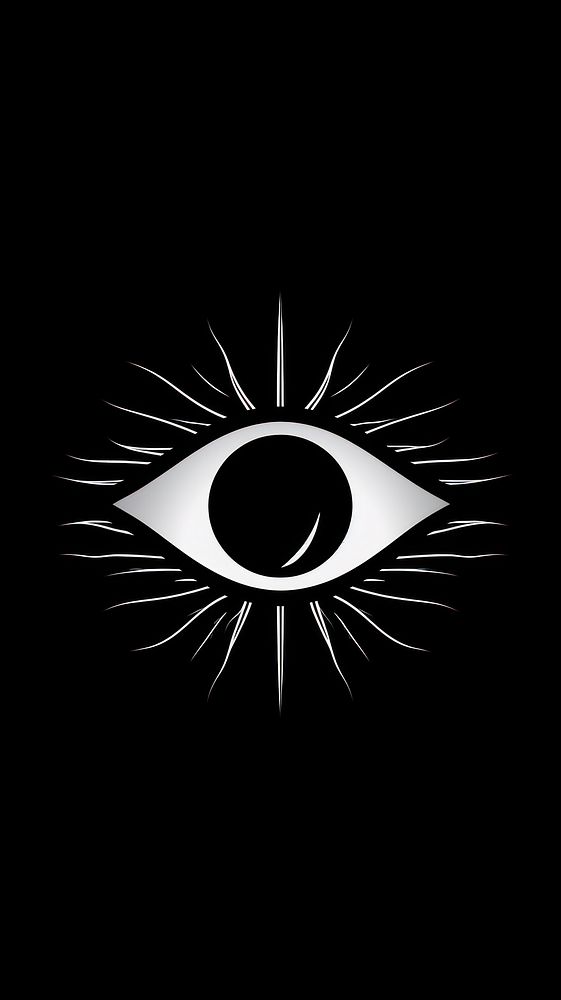 Eye symbol icon black white line. AI generated Image by rawpixel.
