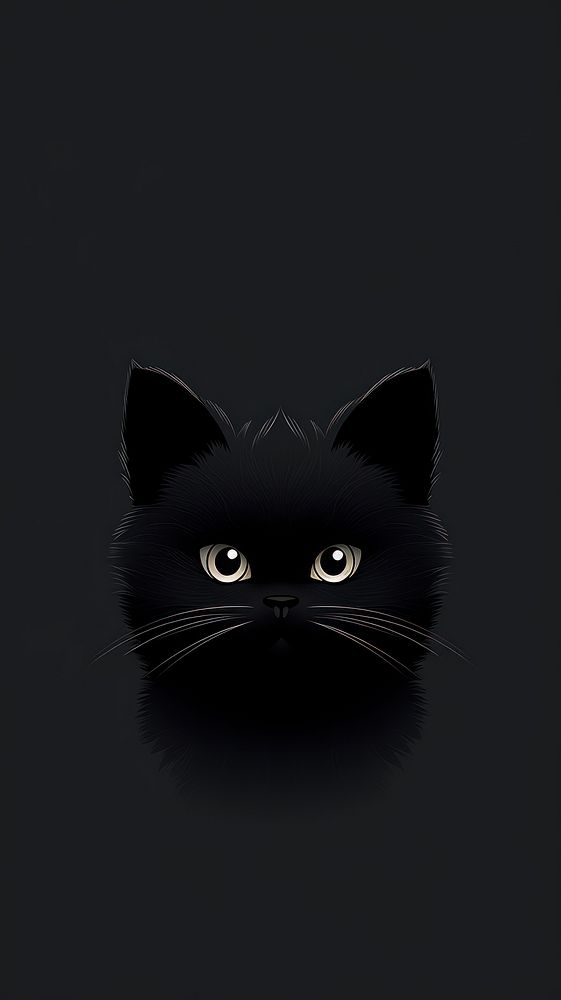 Black wallpaper animal mammal pet. AI generated Image by rawpixel.