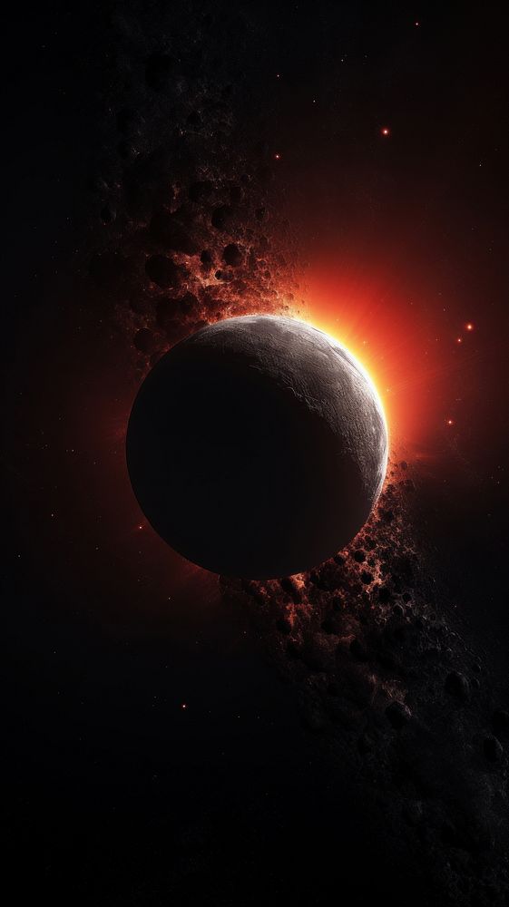Moon eclipse astronomy universe outdoors. AI generated Image by rawpixel.