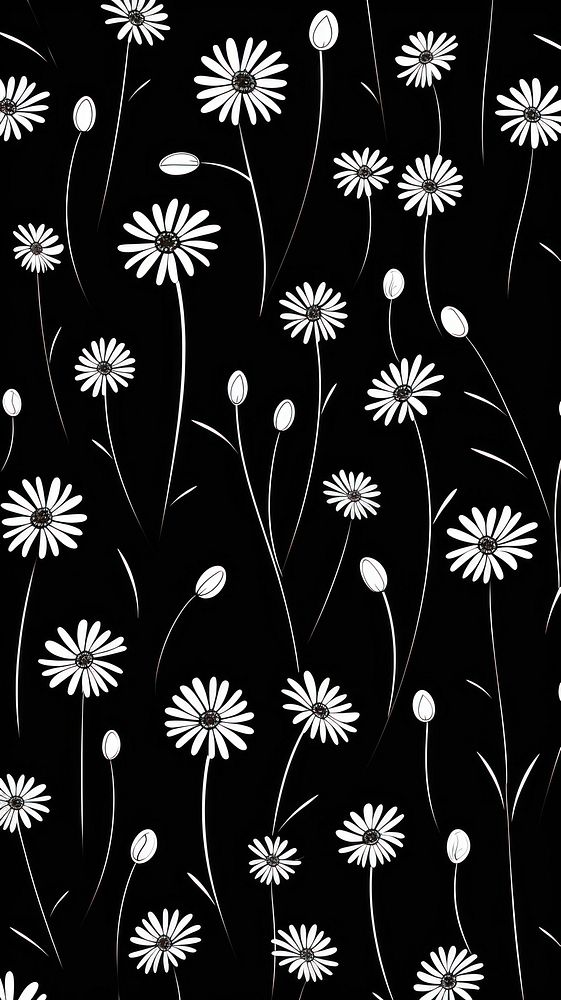 Small flower pattern wallpaper plant daisy. AI generated Image by rawpixel.