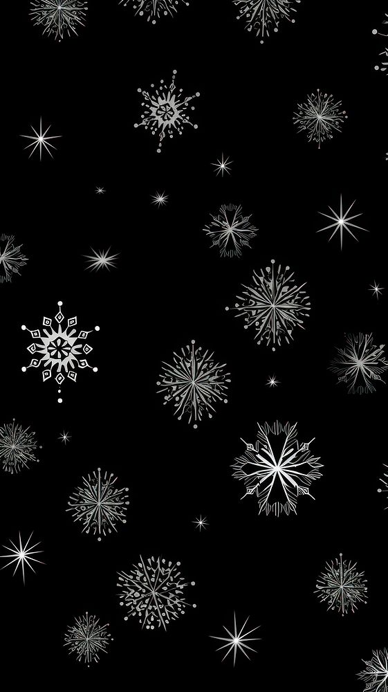 Snowflake pattern white black line. AI generated Image by rawpixel.