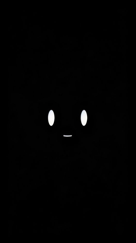 Sad face symbol icon black night line. AI generated Image by rawpixel.
