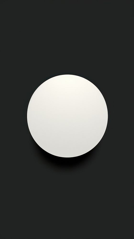 White moon art black simplicity astronomy. AI generated Image by rawpixel.