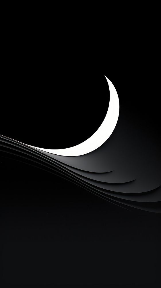 White moon art black night | Free Photo Illustration - rawpixel