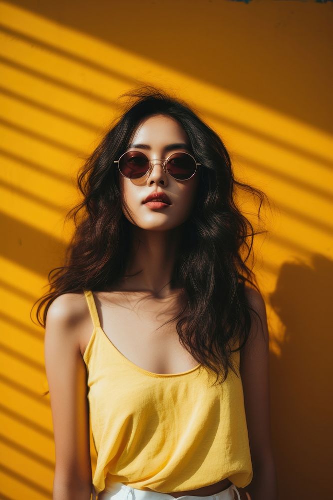 Laos woman sunglasses portrait photo. AI generated Image by rawpixel.