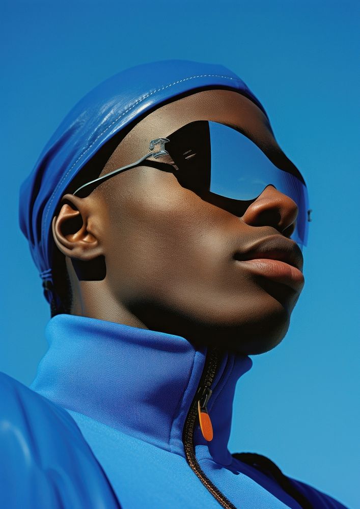 Black young man sunglasses portrait fashion. AI generated Image by rawpixel.