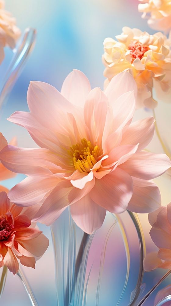 Spring flowers dahlia petal plant. AI generated Image by rawpixel.