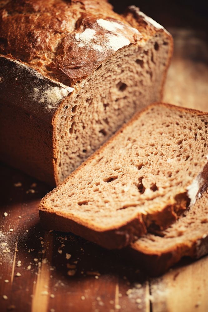 Whole wheat bread food bread loaf. AI generated Image by rawpixel.