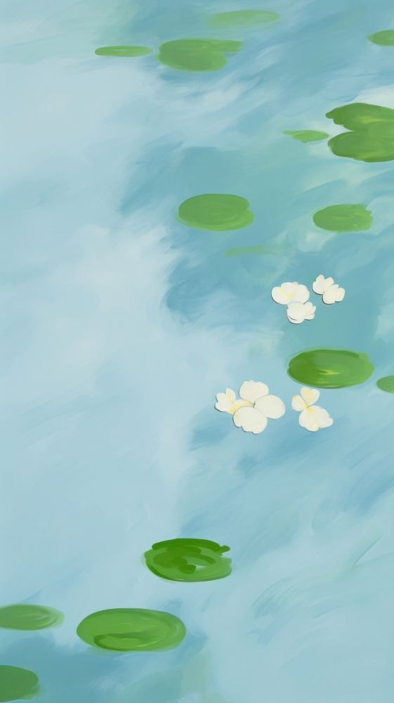 Water lilies outdoors nature flower. AI generated Image by rawpixel.