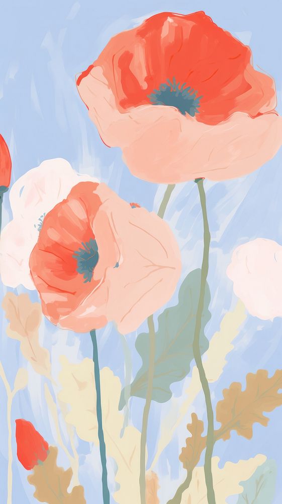 Flower abstract poppy plant. AI generated Image by rawpixel.
