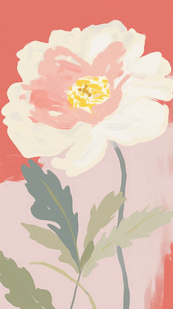 Flower painting plant rose. AI generated Image by rawpixel.