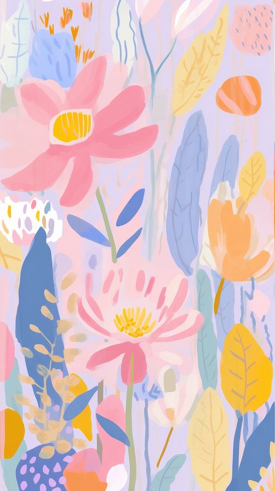 Flower art abstract painting. AI generated Image by rawpixel.