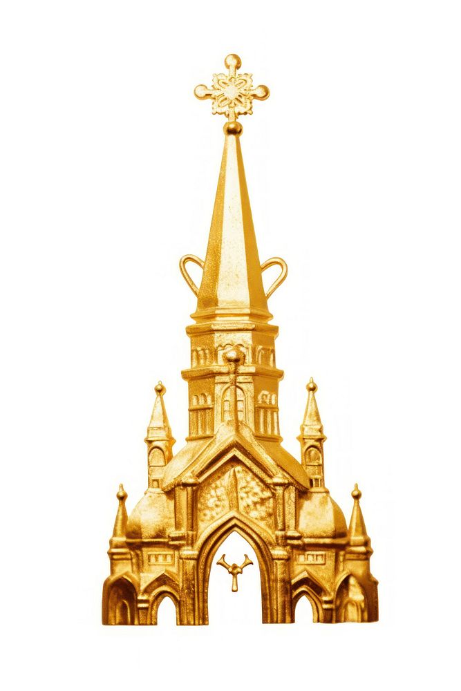 Church gold architecture building. AI generated Image by rawpixel.