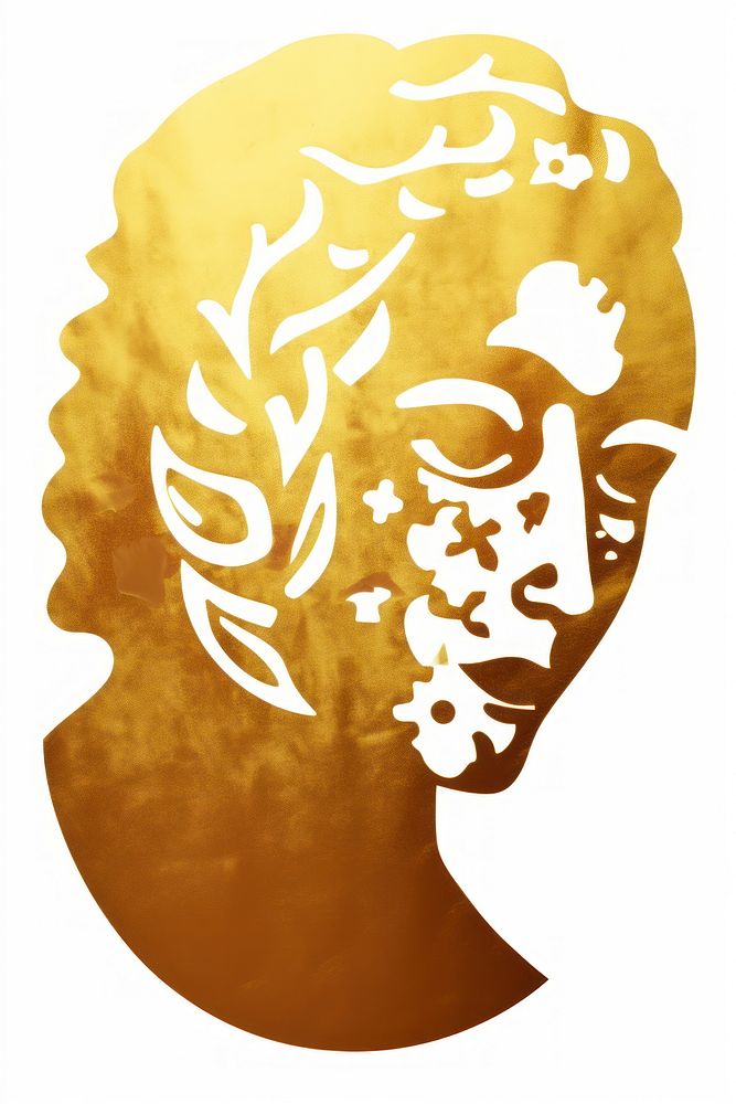 Greek woman gold white background representation. AI generated Image by rawpixel.