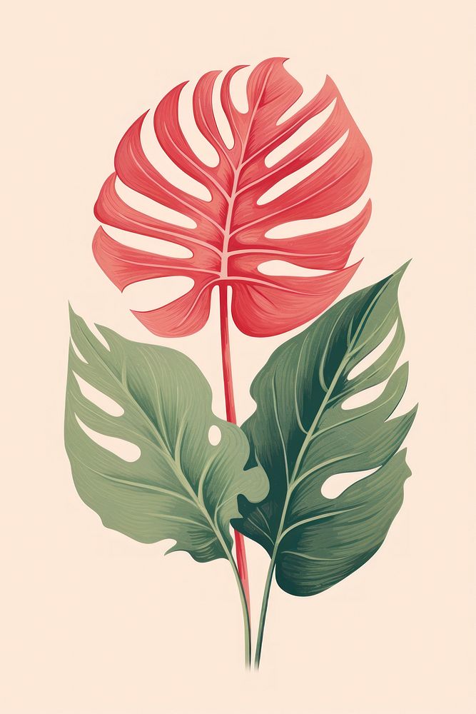 Tropical leave plant leaf creativity. AI generated Image by rawpixel.