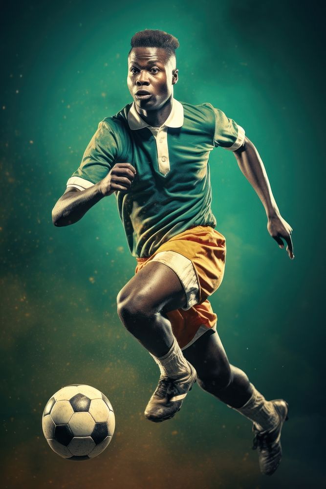 African man football sports adult. AI generated Image by rawpixel.