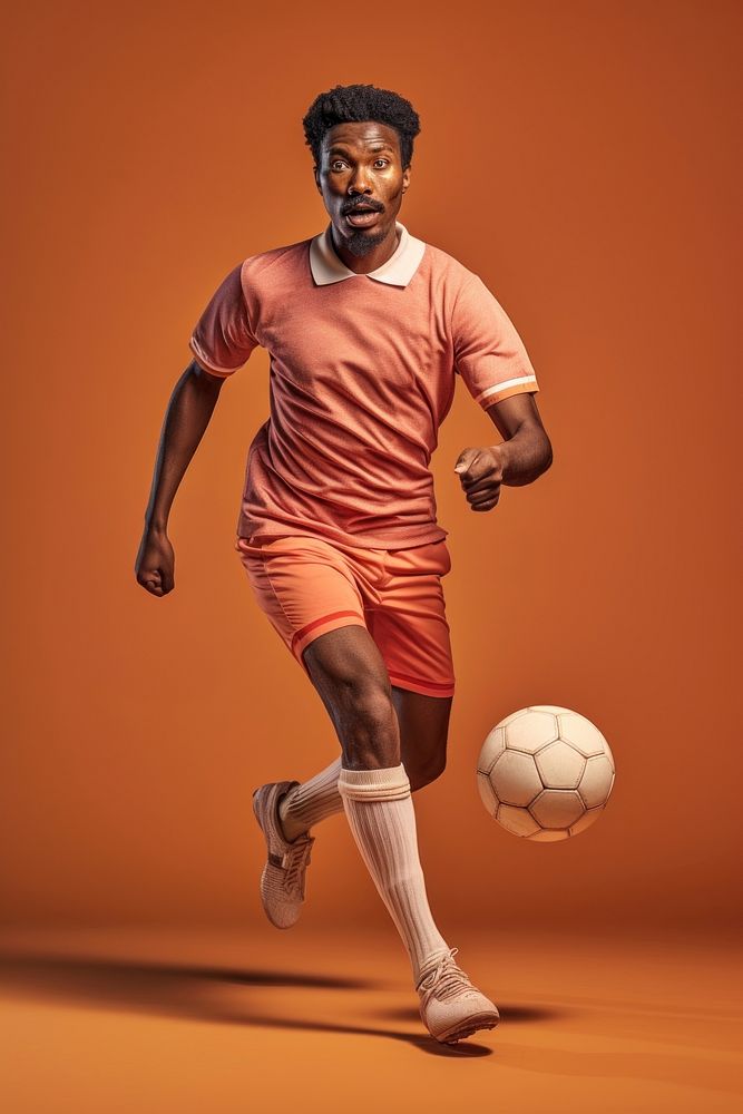 African man football sports portrait. AI generated Image by rawpixel.