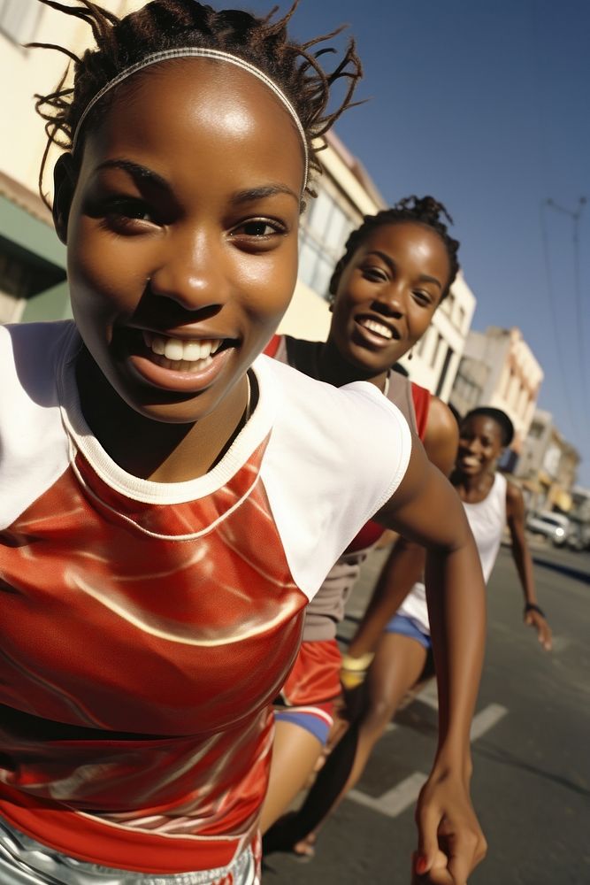Young women African sports street portrait. AI generated Image by rawpixel.