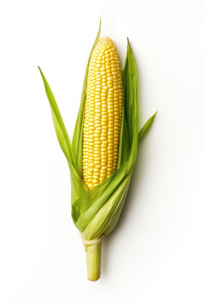 Corn on the cob plant food white background. AI generated Image by rawpixel.
