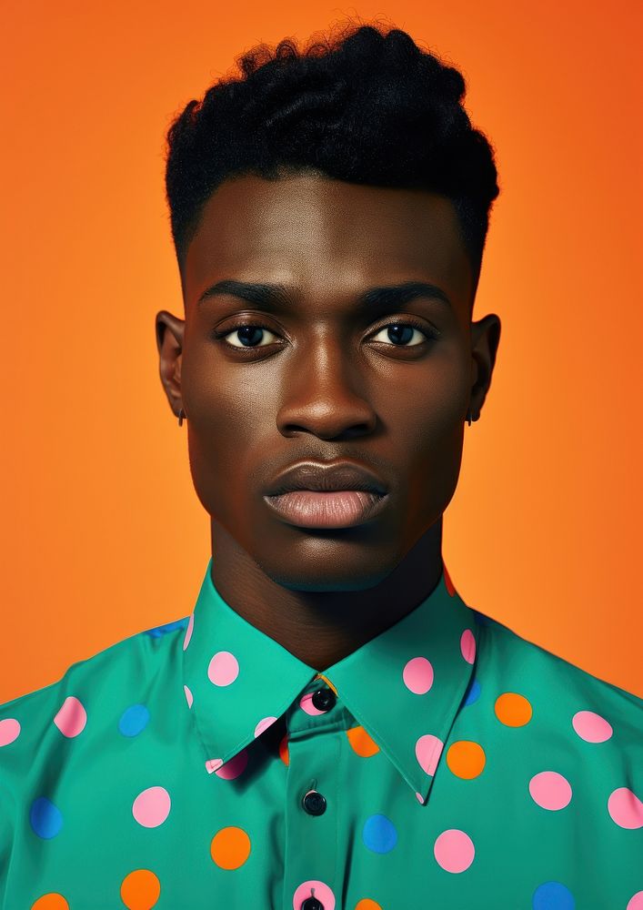 Black young man portrait photography hairstyle. AI generated Image by rawpixel.