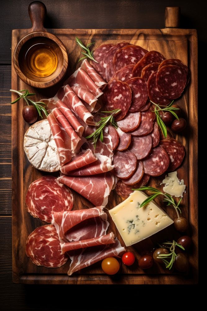 Cold cut cheese meat food. AI generated Image by rawpixel.