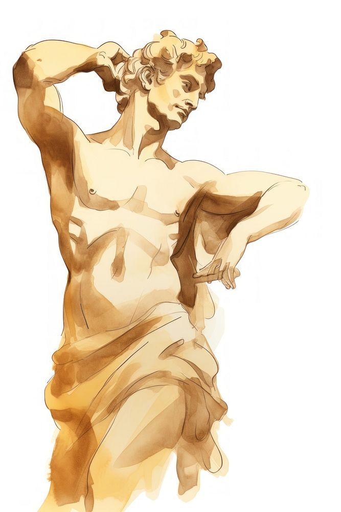 Statue drawing sketch art. AI generated Image by rawpixel.
