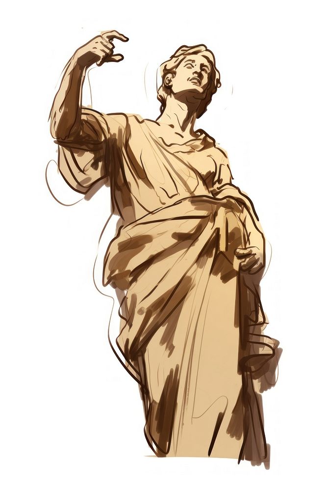 Statue drawing sketch art. AI generated Image by rawpixel.