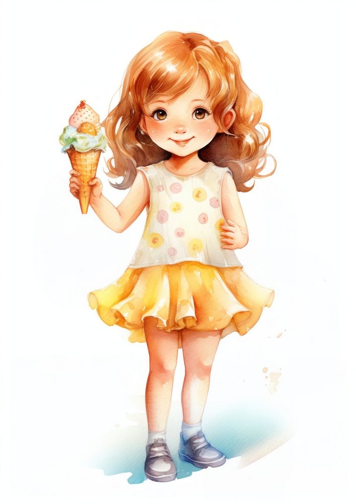 Girl wearing a brightly colored dress footwear standing dessert. AI generated Image by rawpixel.